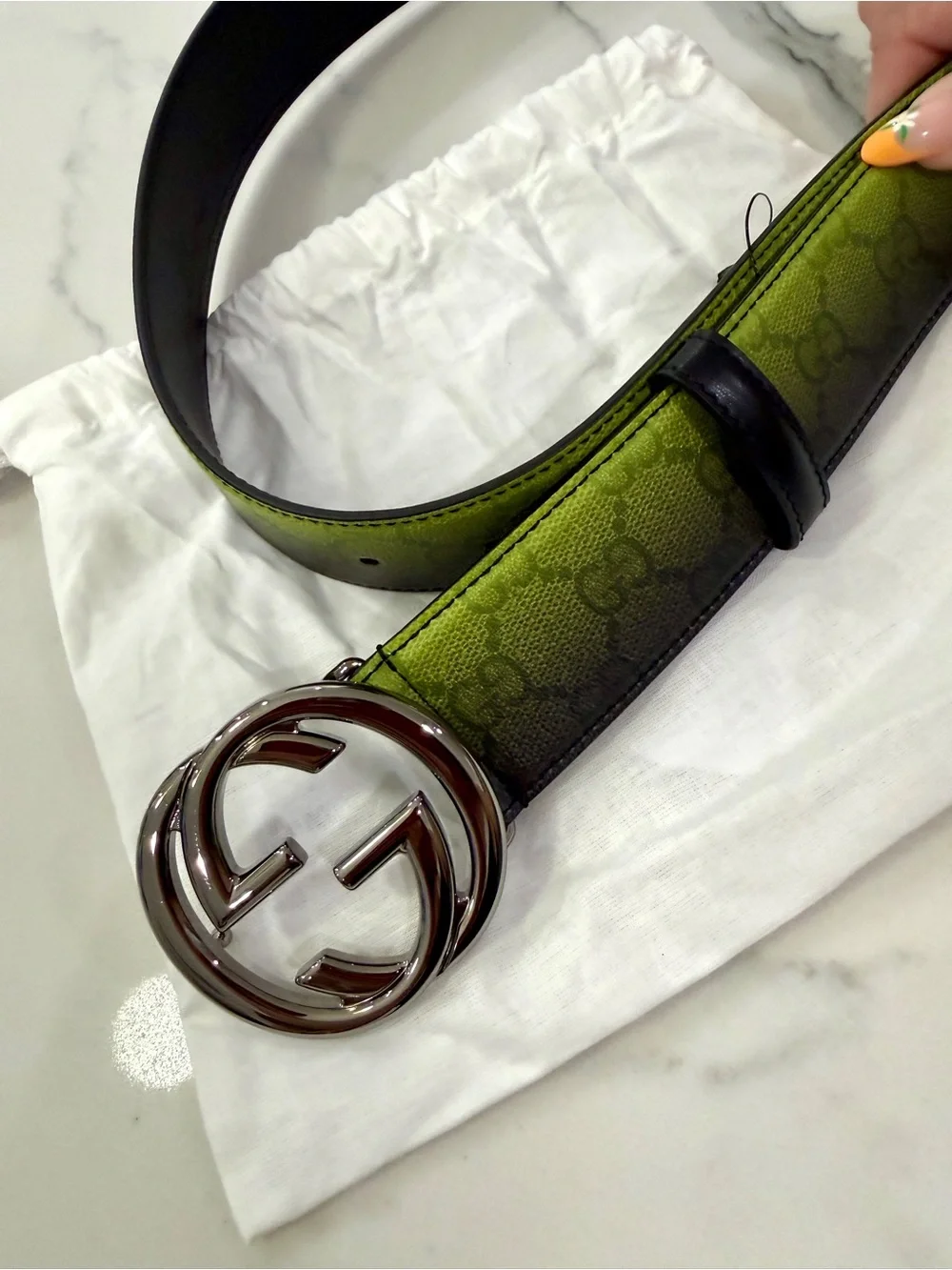 Gucci Chroma Interlocking GG Monogram Belt